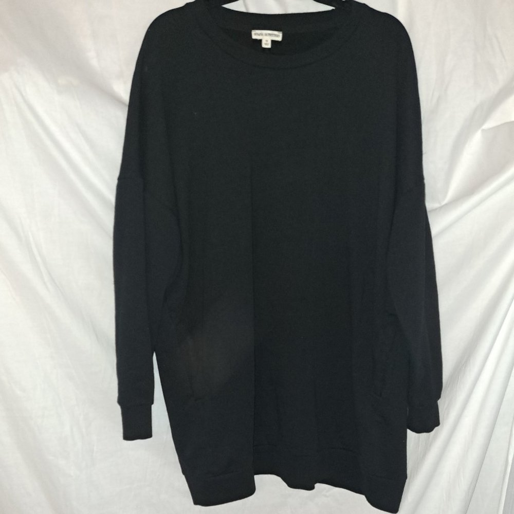 Zenana Outfitters, 1X, Sweater, Dress, Black, Thick Material